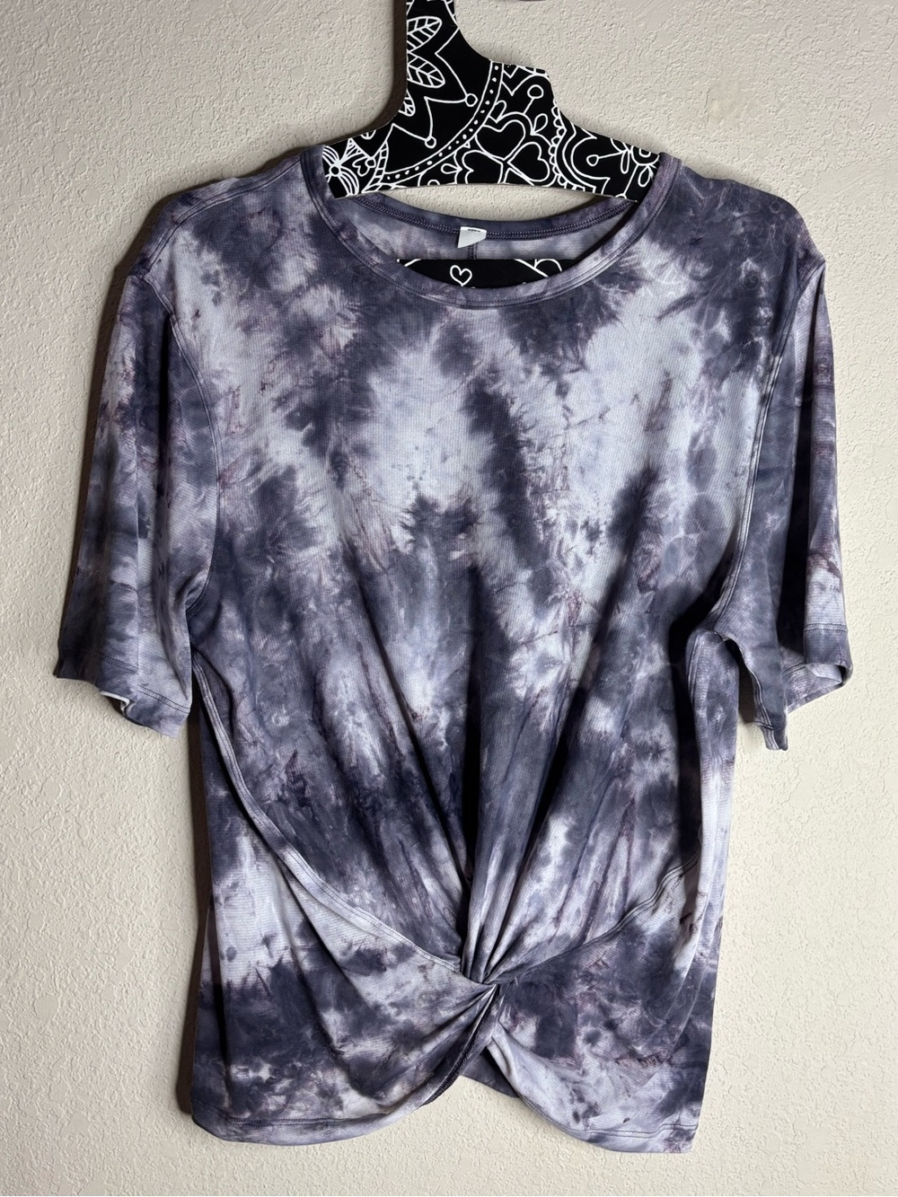 Lululemon Crescent Tee sheer Diamond Dye Glacier Grey Moon size 8